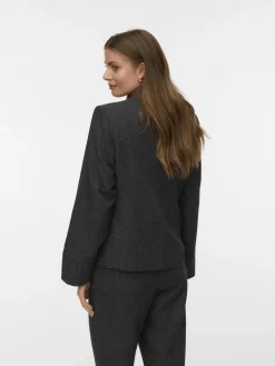 Vero Moda AWUTHALIA LS WRAP BLAZER Dark grey melange Hot