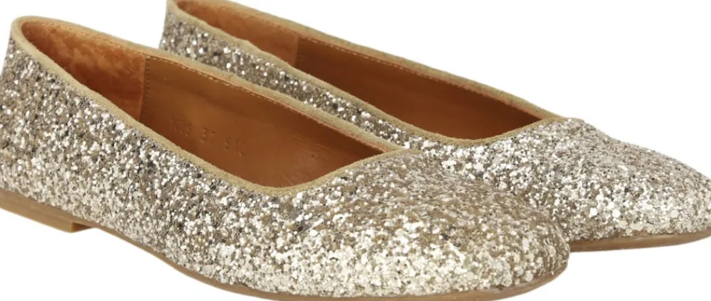 Dame ANGULUS Ballerina i funklende glitter