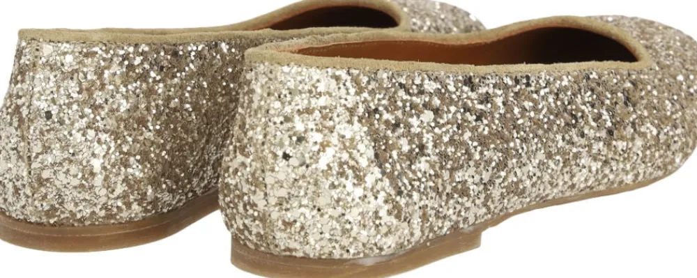 Dame ANGULUS Ballerina i funklende glitter