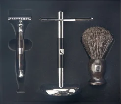Barberians Shaving Kit: Safety Razor, Stand & Barberkost Sup