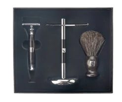 Barberians Shaving Kit: Safety Razor, Stand & Barberkost Sup