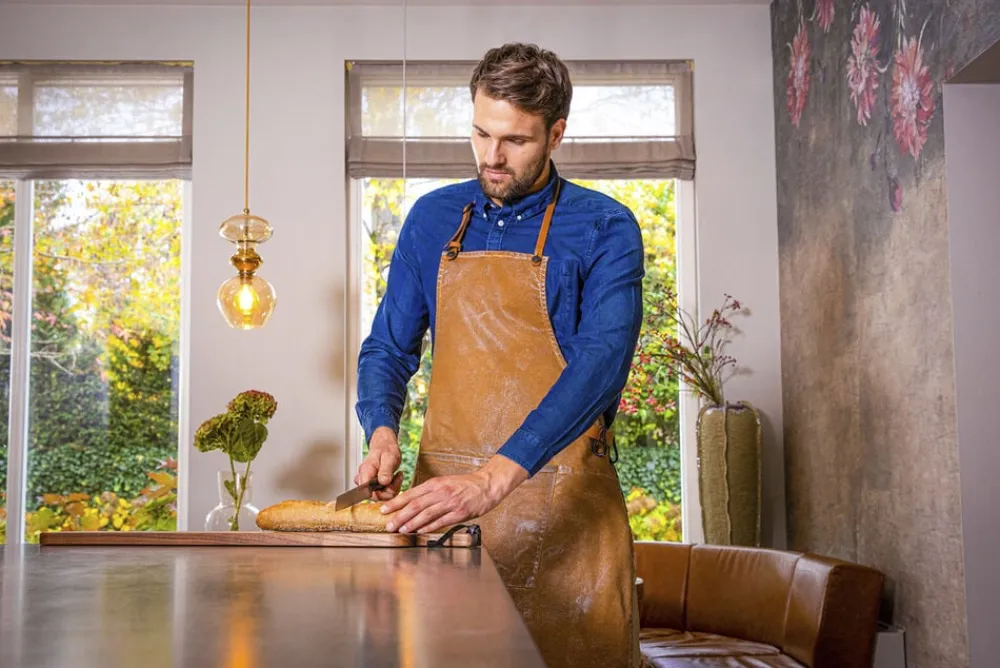 DutchDeluxes BBQ Style Apron Gold Wash New