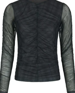 Dame Neo Noir Bea Check Mesh Blouse