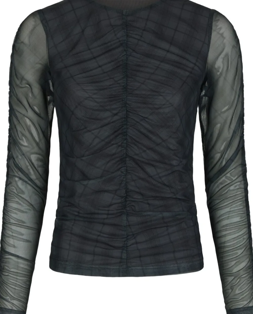Dame Neo Noir Bea Check Mesh Blouse