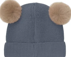 Huttelihut Beanie Wool Knit Pompoms Turbulence Clearance