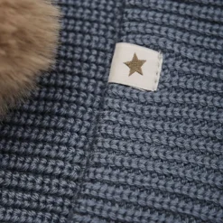 Huttelihut Beanie Wool Knit Pompoms Turbulence Clearance