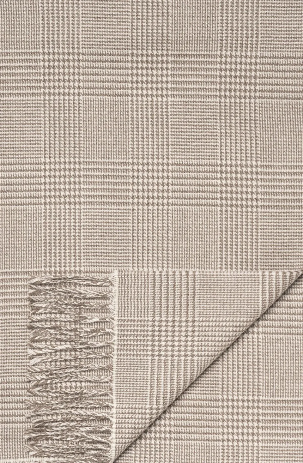 ETON Beige Prince Of Wales Merino Wool Scarf Lysebrun Discount