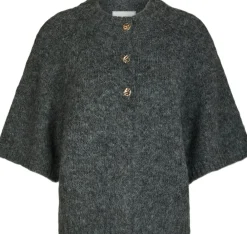 Neo Noir Benuta Fluffy Knit Cardigan Antracit melange