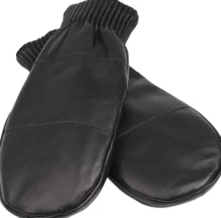 BERGAMO - THICK LEATHER MITTENS W/ FLEECE LINING><noscript><img width=