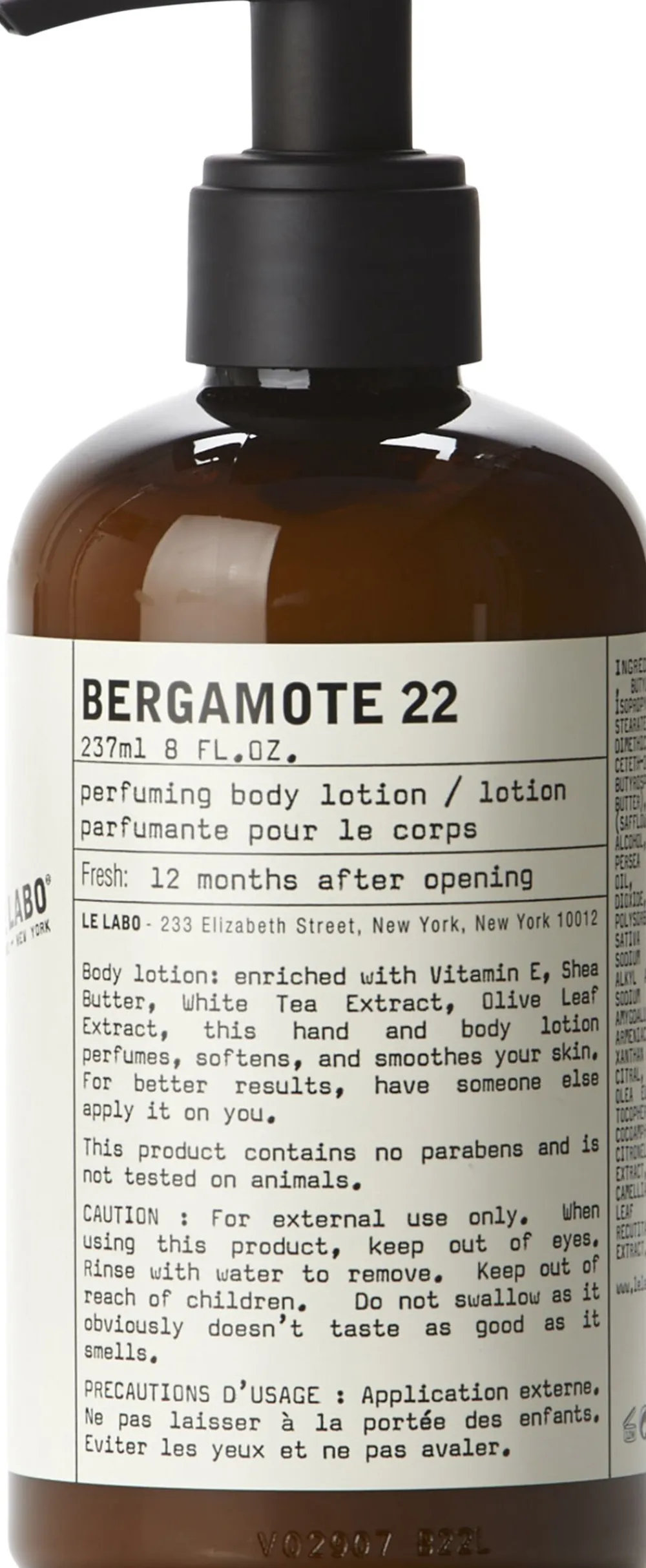 Bergamote 22 Perfuming Body Lotion 237ml>Le Labo Outlet