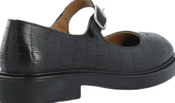 Dame Bianco BIAADDA Mary Jane Croco Embossed Leather