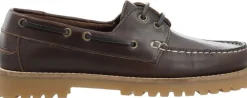 Bianco BIACAPRI Boat Shoe Pull Up Leather Dark brown Clearance