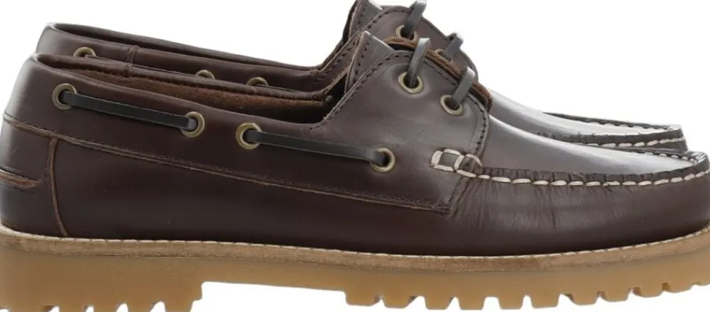 Bianco BIACAPRI Boat Shoe Pull Up Leather Dark brown Clearance