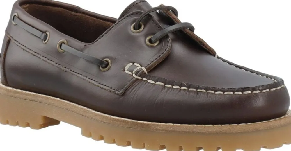 Bianco BIACAPRI Boat Shoe Pull Up Leather Dark brown Clearance