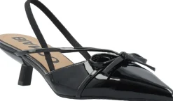 BIAKRISTIN Kitten Heel Bow Slingback Faux Leather>Bianco