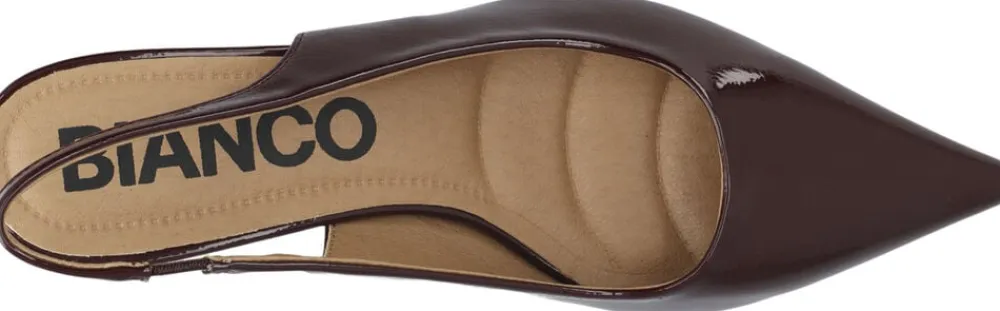 BIAKRISTIN Kitten Heel Slingback Patent>Bianco New