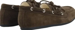 Bianco BIAMARLENE Boat Shoe Suede Brown New