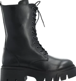 Bianco BIAMIA Lace Up Boot Smooth Leather Black New