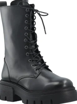 Bianco BIAMIA Lace Up Boot Smooth Leather Black New
