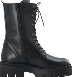Bianco BIAMIA Lace Up Boot Smooth Leather Black New