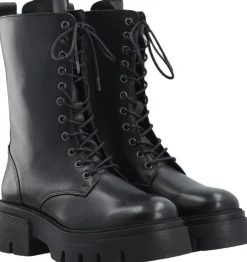 Bianco BIAMIA Lace Up Boot Smooth Leather Black New
