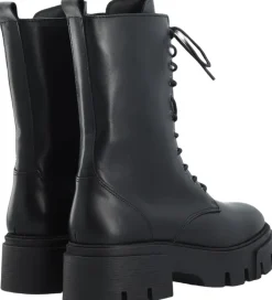 Bianco BIAMIA Lace Up Boot Smooth Leather Black New