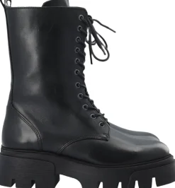 Bianco BIAMIA Lace Up Boot Smooth Leather Black New