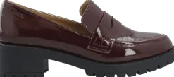 Bianco BIAPEARL Simple Penny Loafer Patent Aquarius Burgundy Sale