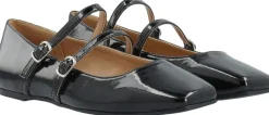 Bianco BIAROSE Karré Double Mary Jane Flat Faux Leather Black patent Outlet