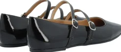 Bianco BIAROSE Karré Double Mary Jane Flat Faux Leather Black patent Outlet