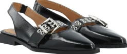 Bianco BIAVICTORIA Single Buckle Slingback Leather Black nappalak Sale