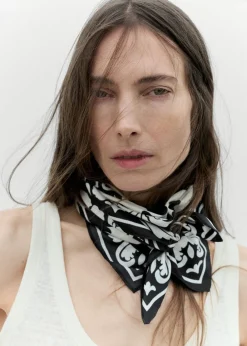 Bicolour printed scarf>MANGO Clearance