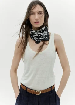 Bicolour printed scarf><noscript><img width=