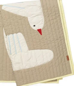 Børn Ferm Living Bird Quilted Blanket - Sand