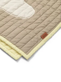 Børn Ferm Living Bird Quilted Blanket - Sand