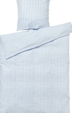 Juna Bæk&Bølge Sengetøj lys blå/hvid 140x220 cm DK