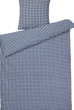 Juna Bæk&Bølge Sengetøj mørk blå/hvid 140x200 cm DK