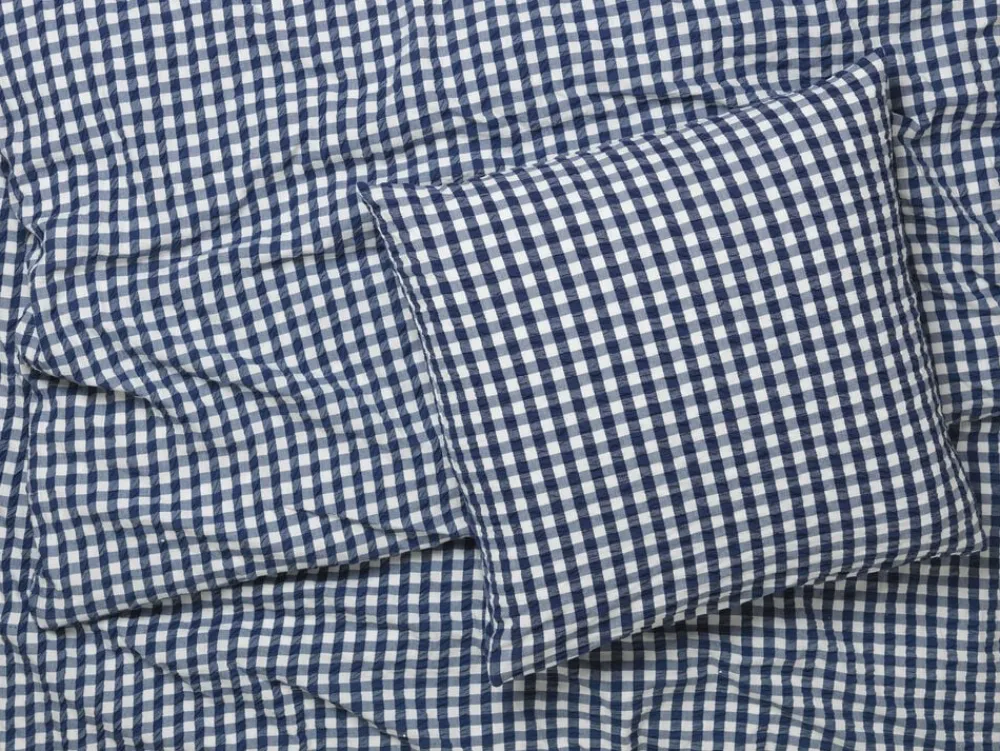 Juna Bæk&Bølge Sengetøj mørk blå/hvid 140x200 cm DK