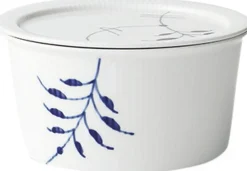 Royal Copenhagen Blå Mega Riflet 100 cl. skål med låg