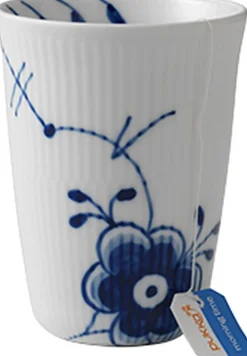 Royal Copenhagen Blå Mega Riflet 39 cl. termokop