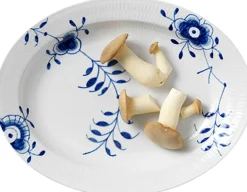 Blå Mega Riflet 36,5 cm. fad>Royal Copenhagen