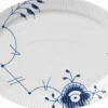 Royal Copenhagen Blå Mega Riflet 28 cm. oval tallerken New