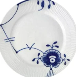 Royal Copenhagen Blå Mega Riflet 22 cm. tallerken