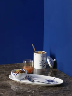 BLÅ MEGA RIFLET AFLANGT FAD 37 CM>Royal Copenhagen New