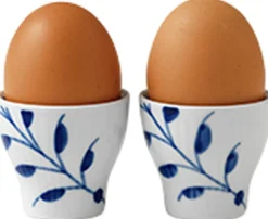 Royal Copenhagen Blå Mega Riflet æggebæger 2 stk.