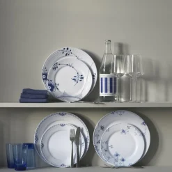 Blå Mega Riflet 2-pak Tallerkner 27cm no 2>Royal Copenhagen Clearance