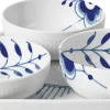 Blå Mega Riflet Serveringssæt 4 dele>Royal Copenhagen Clearance