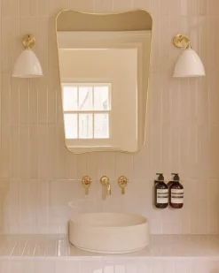 Gubi BL7 Wall lamp bone china/brass switch on backplate Clearance