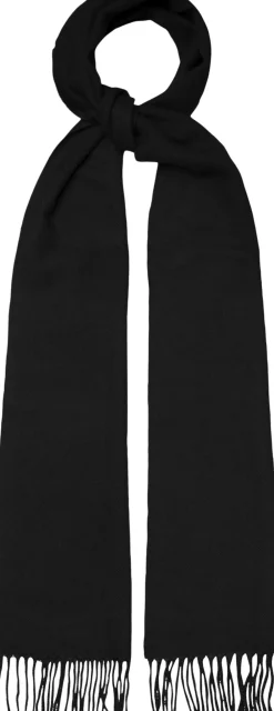 Black Herringbone Merino Wool Scarf>ETON Sale