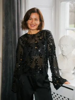 Blake Sequins Blouse><noscript><img width=